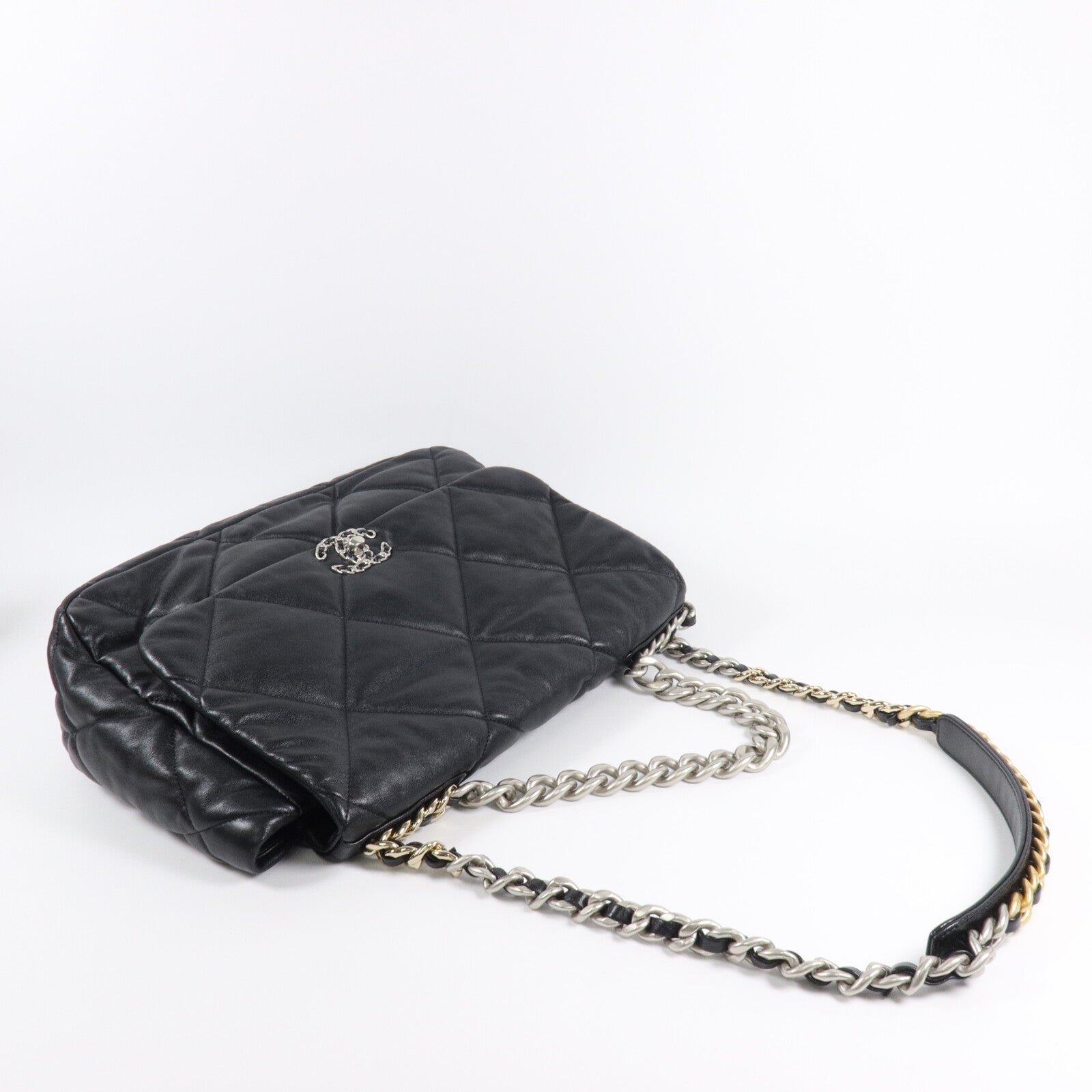 CHANEL 牛皮皮革Chanel 19 Maxi手挽肩背兩用袋