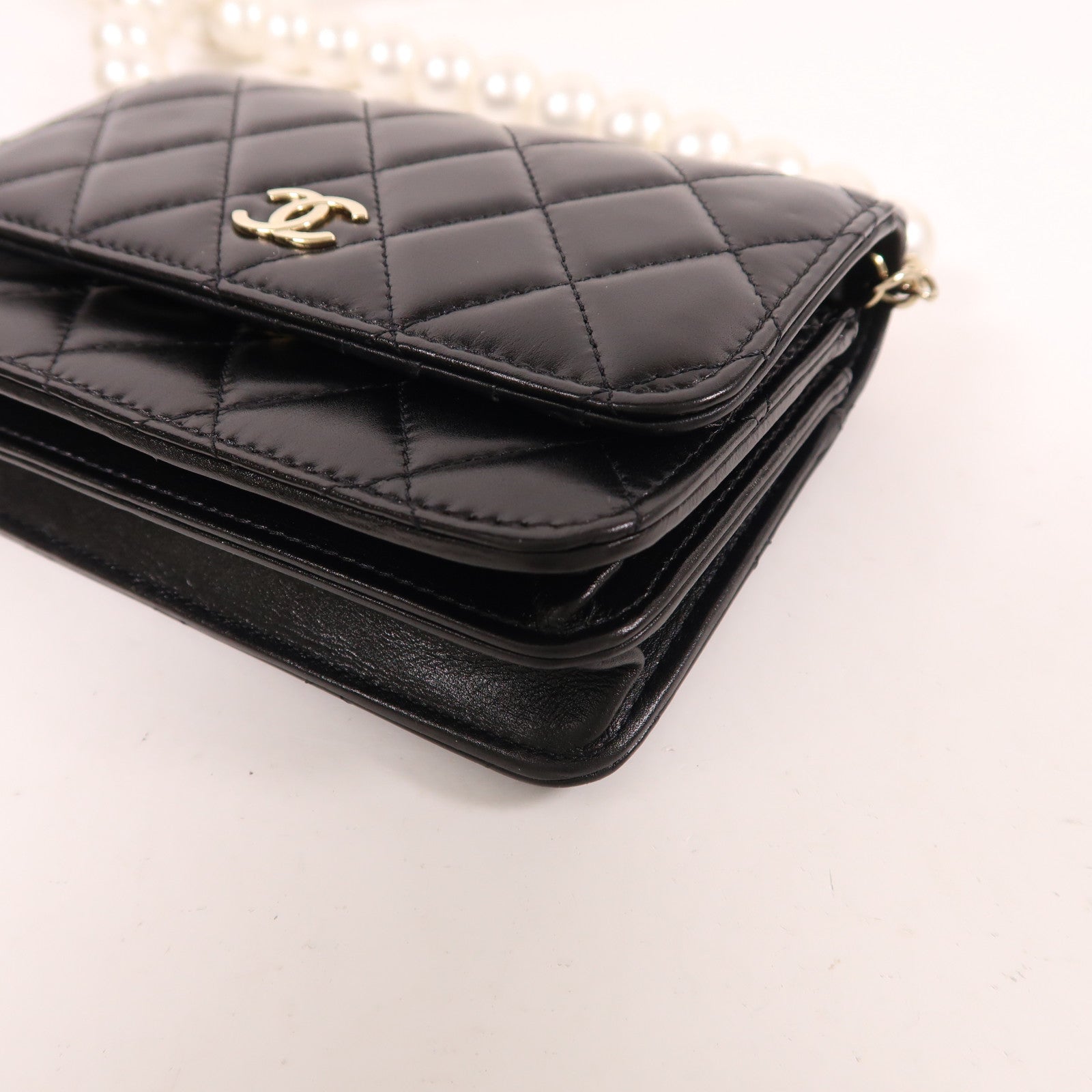 CHANEL 【激減優惠】牛皮皮革Wallet On Chain金扣肩背袋