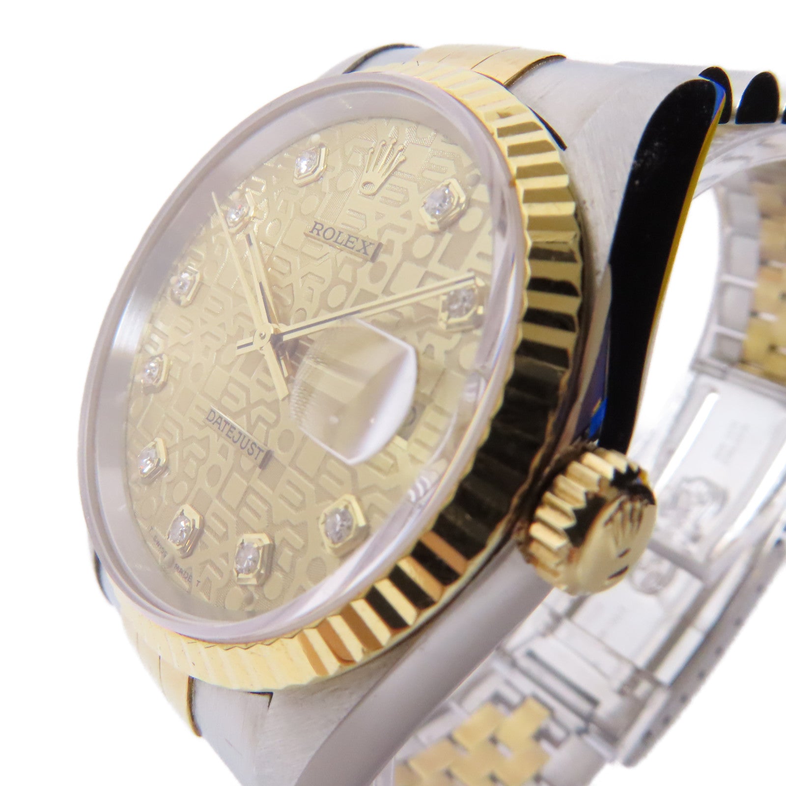 ROLEX Datejust 18K黃金/不鏽鋼手錶自動機芯金色