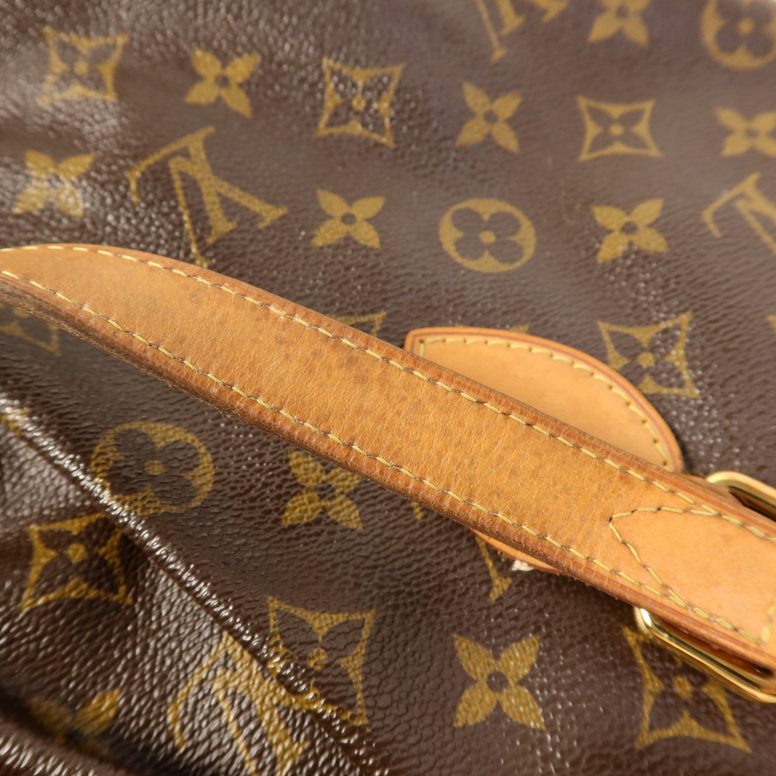 LOUIS VUITTON Monogram Palermo PM金扣手挽肩背兩用袋棕色