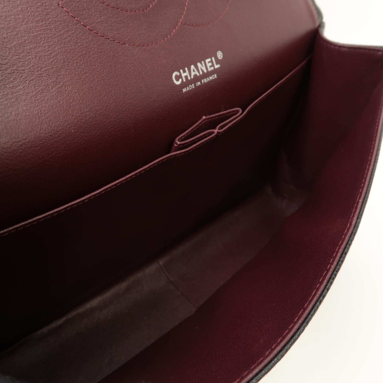CHANEL 【激減優惠】菱格Caviar皮革Classic Jumbo銀扣鏈帶肩背袋黑色