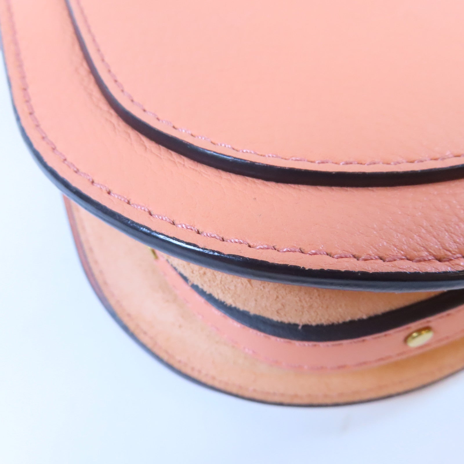 Chloe 牛皮皮革Shoulder Bag金扣手挽肩背兩用袋橙色