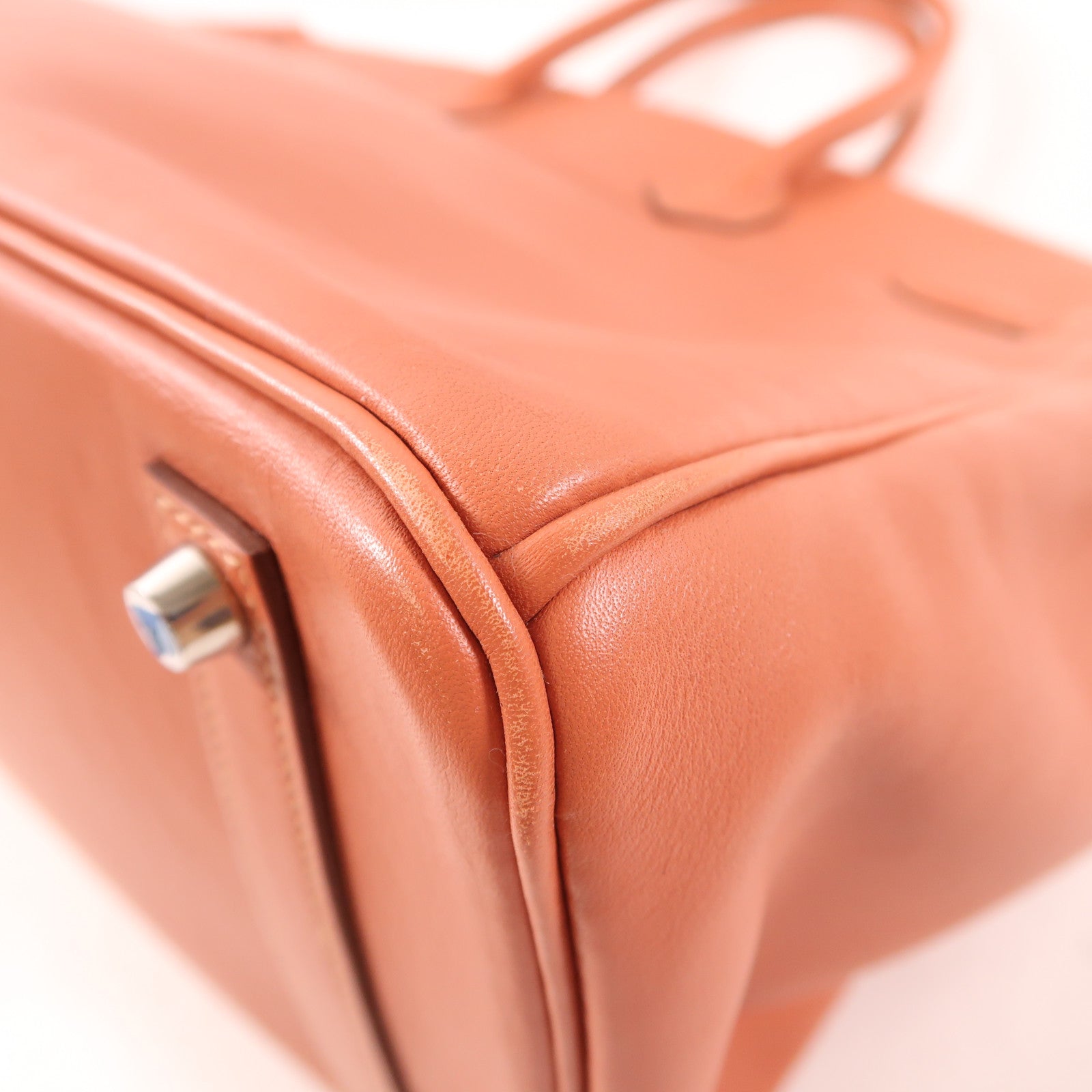 HERMES Swift皮革Birkin 35銀扣手挽袋Rose Tea粉紅色