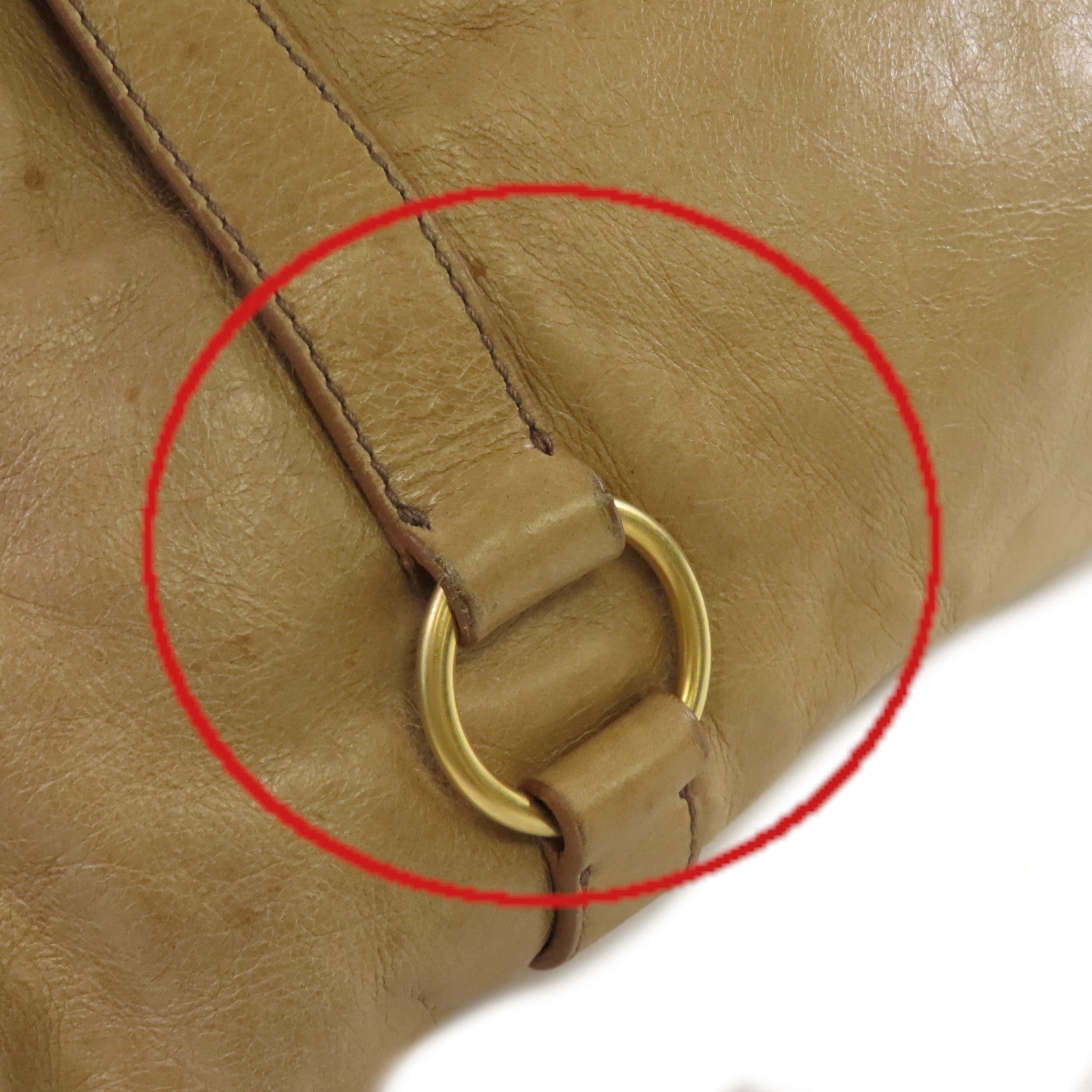 Miu Miu 【激減優惠】牛皮皮革2Way Tote Bag金扣手挽肩背兩用袋啡色