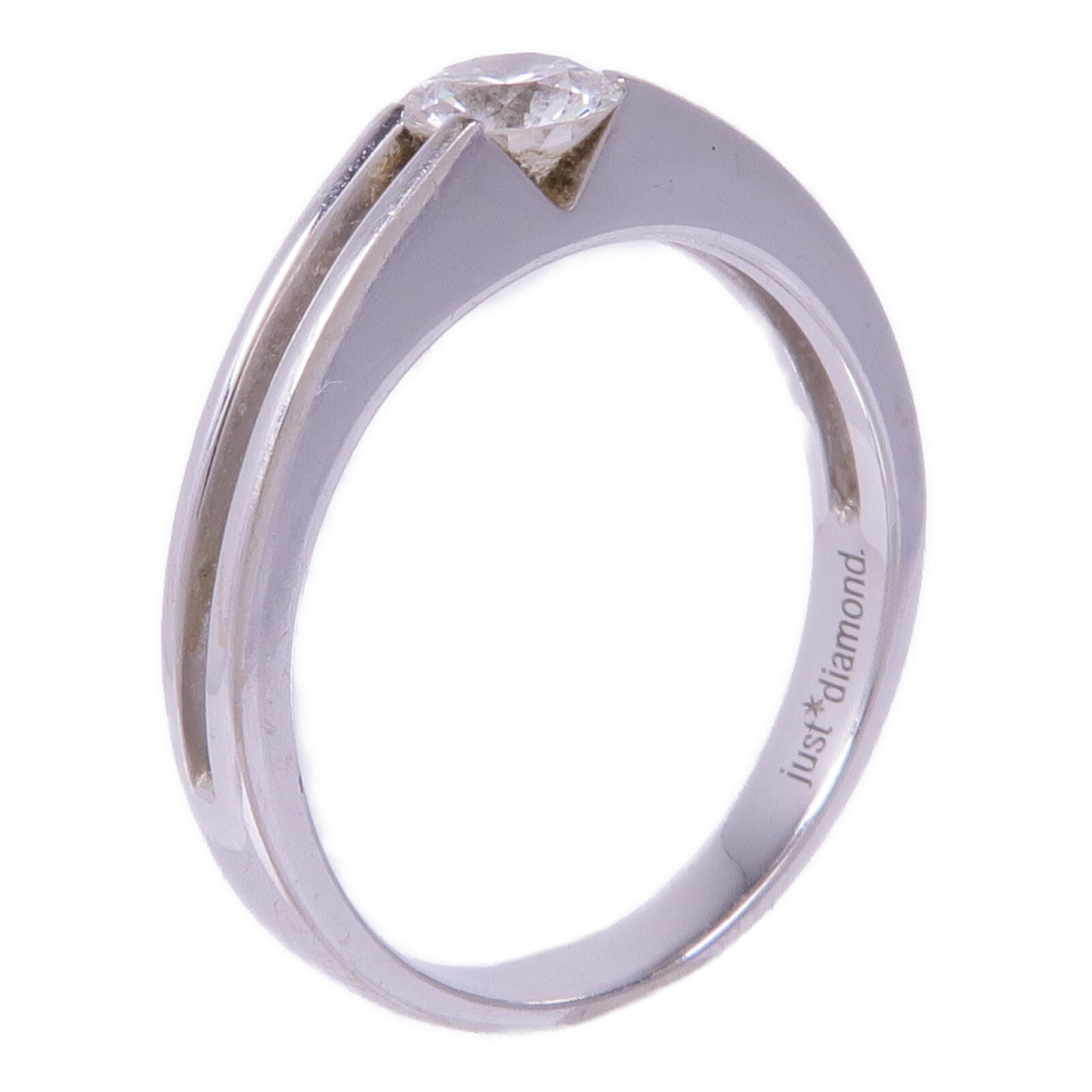 JEWELRY 【激減優惠】18K白金Diamond Ring鑽石戒指US#7.75