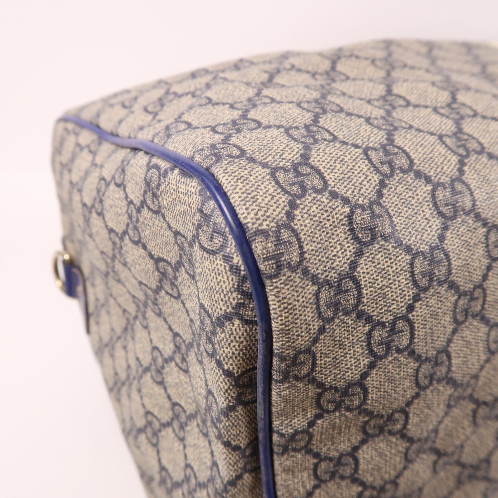 GUCCI 塗層帆布Union Jack Sloane Bag銀扣波士頓包