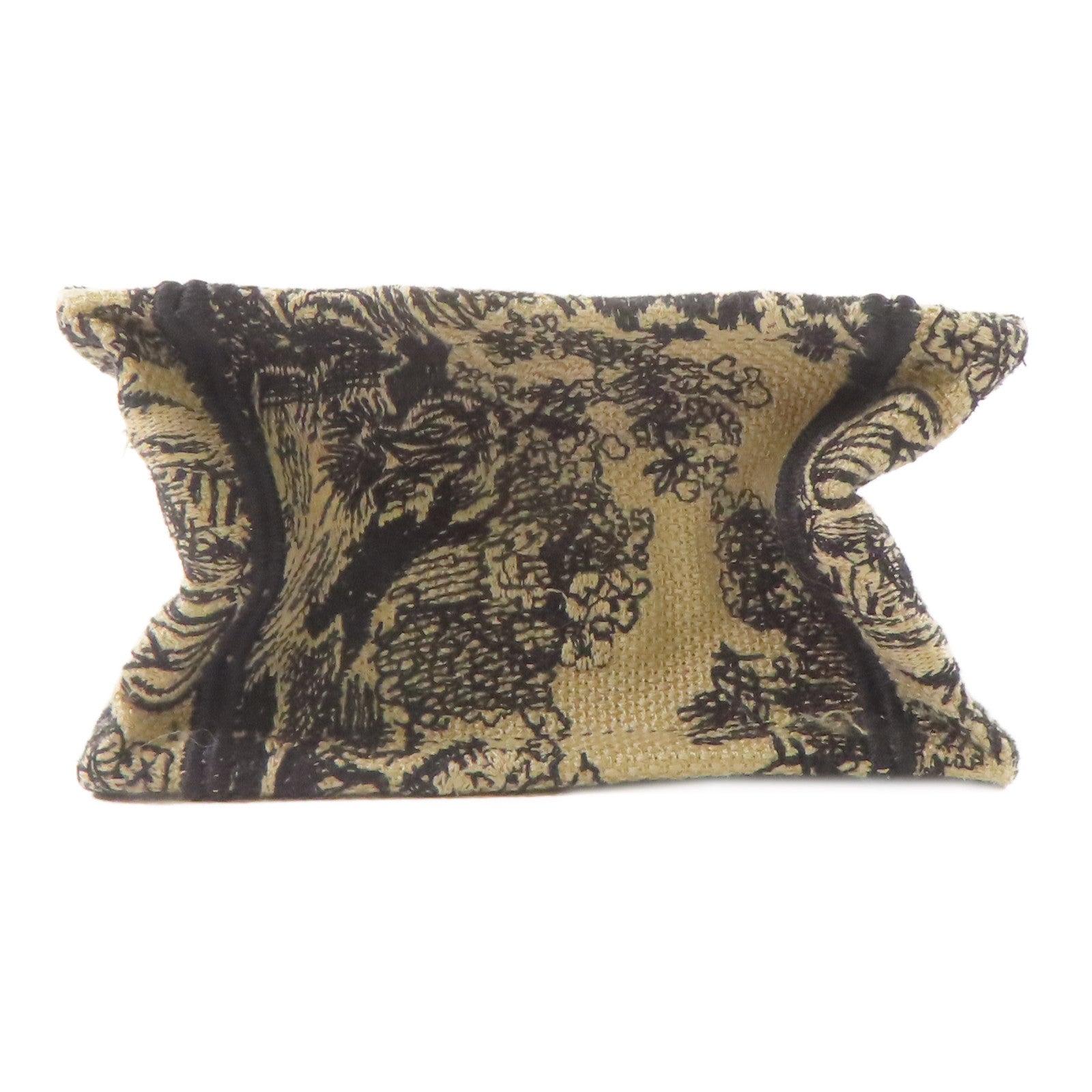 Dior 帆布Mini Vertical Dior Book Tote金扣手挽肩背兩用袋淺褐色/黑色