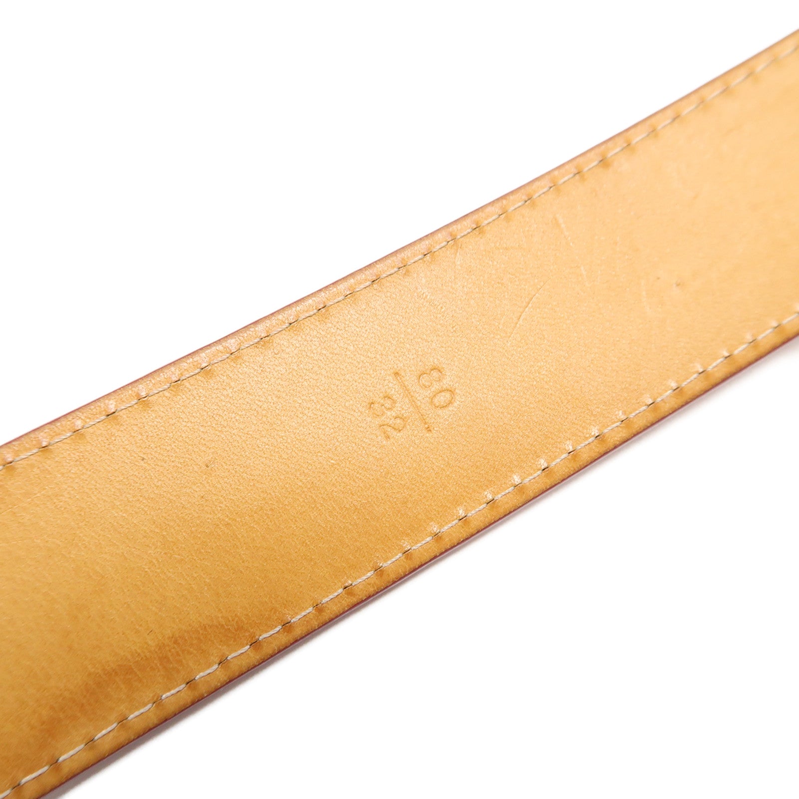 LOUIS VUITTON Vernis Belt金扣皮帶紅色