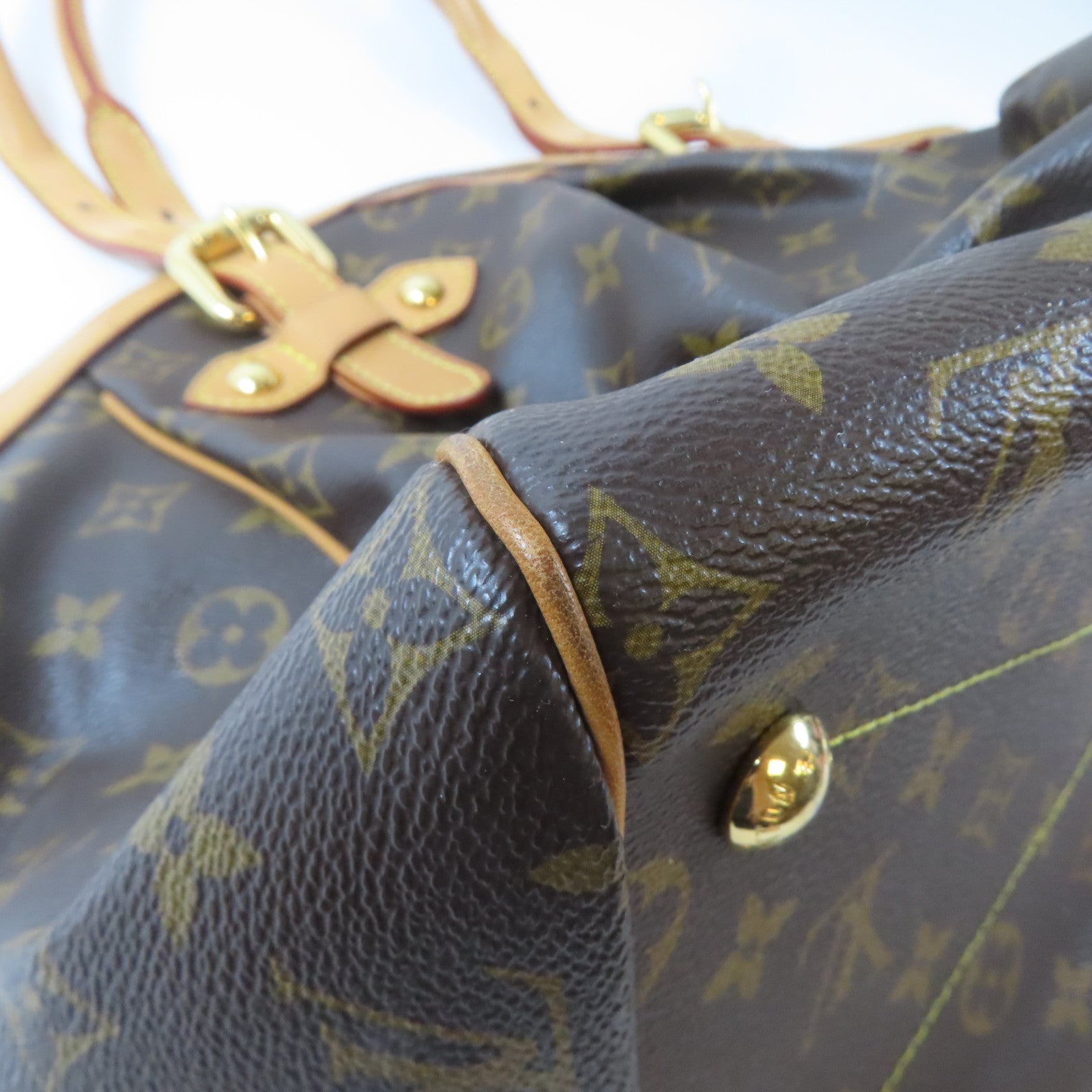 LOUIS VUITTON Monogram Tivoli GM金扣手挽袋啡色