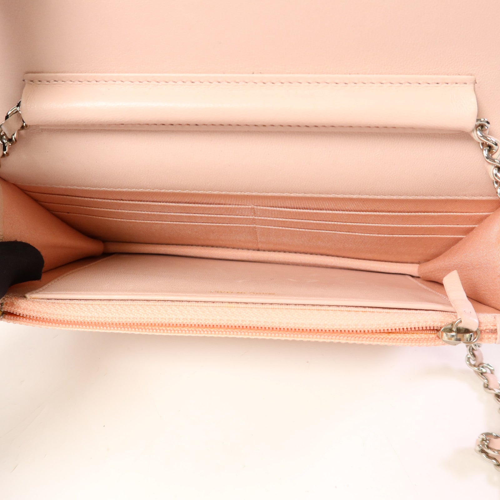 CHANEL 羊皮皮革WOC Wallet On Chain銀扣鏈帶肩背袋