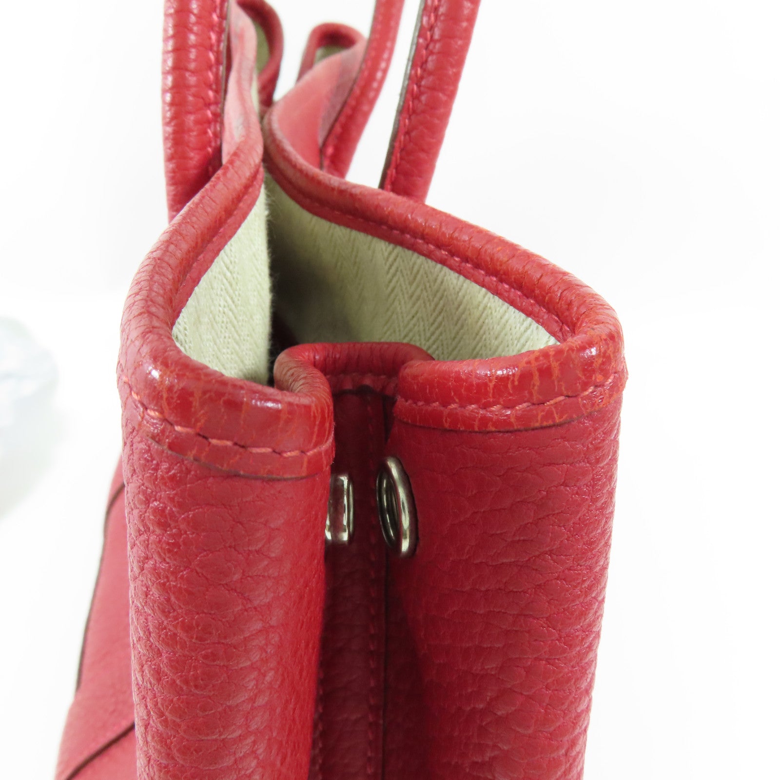 HERMES 【激減優惠】Negonda Garden Party TPM銀扣手挽袋Q5 Rouge Casaque