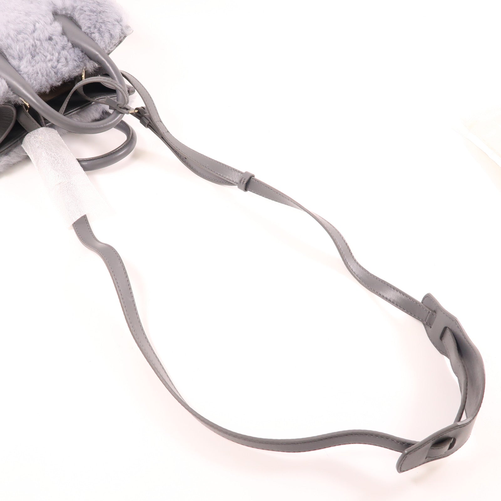 BALENCIAGA Padlock Nude Mini 2 Way Shoulder Bag Wool/Leather