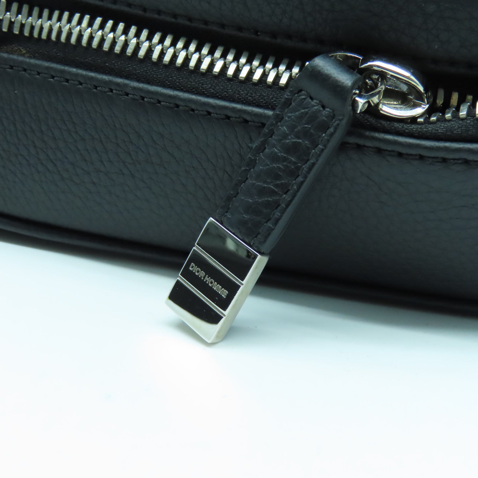 Dior 【清倉大減價】牛皮皮革Briefcase銀扣公事包黑色