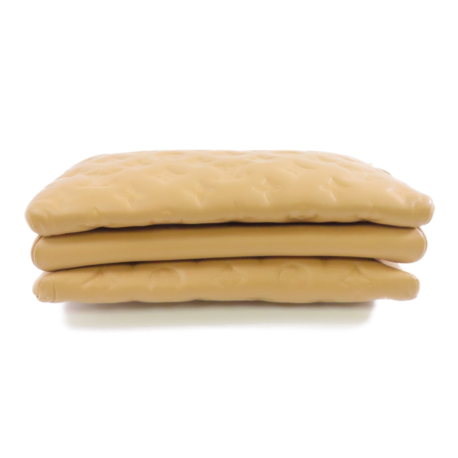 LOUIS VUITTON 【激減優惠】Monogram-Embossed Coussin PM Bag金扣手挽肩背兩用袋駝色