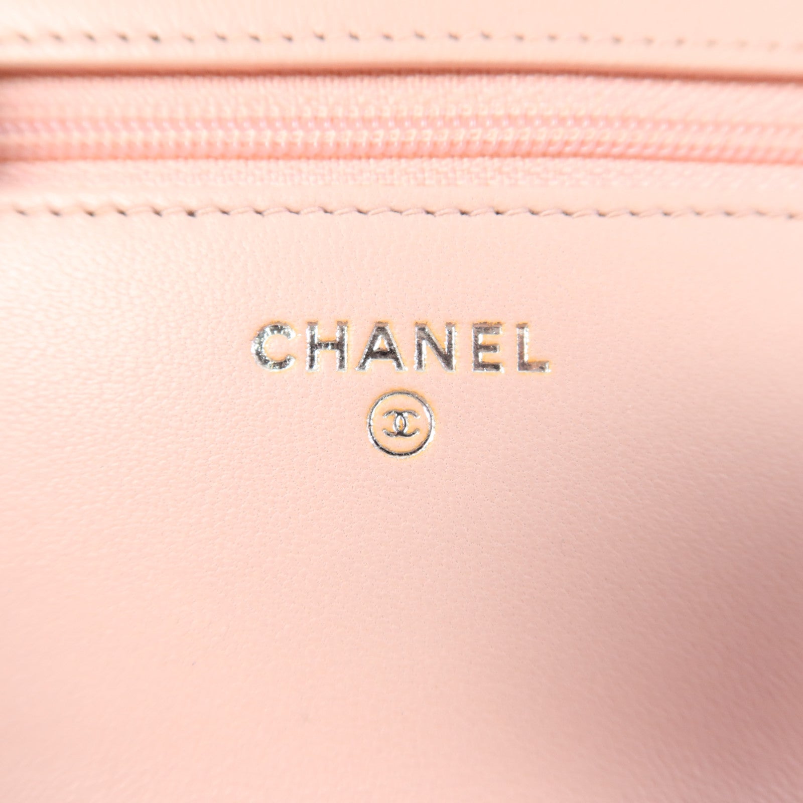 CHANEL 羊皮皮革WOC Wallet On Chain銀扣鏈帶肩背袋