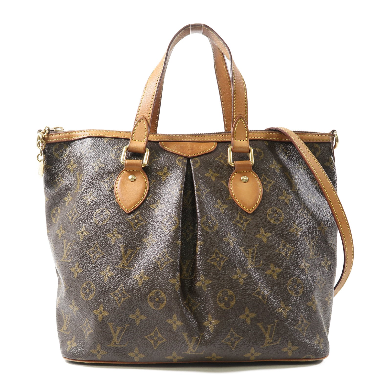 LOUIS VUITTON 【激減優惠】Monogram Palermo金扣手挽肩背兩用袋啡色