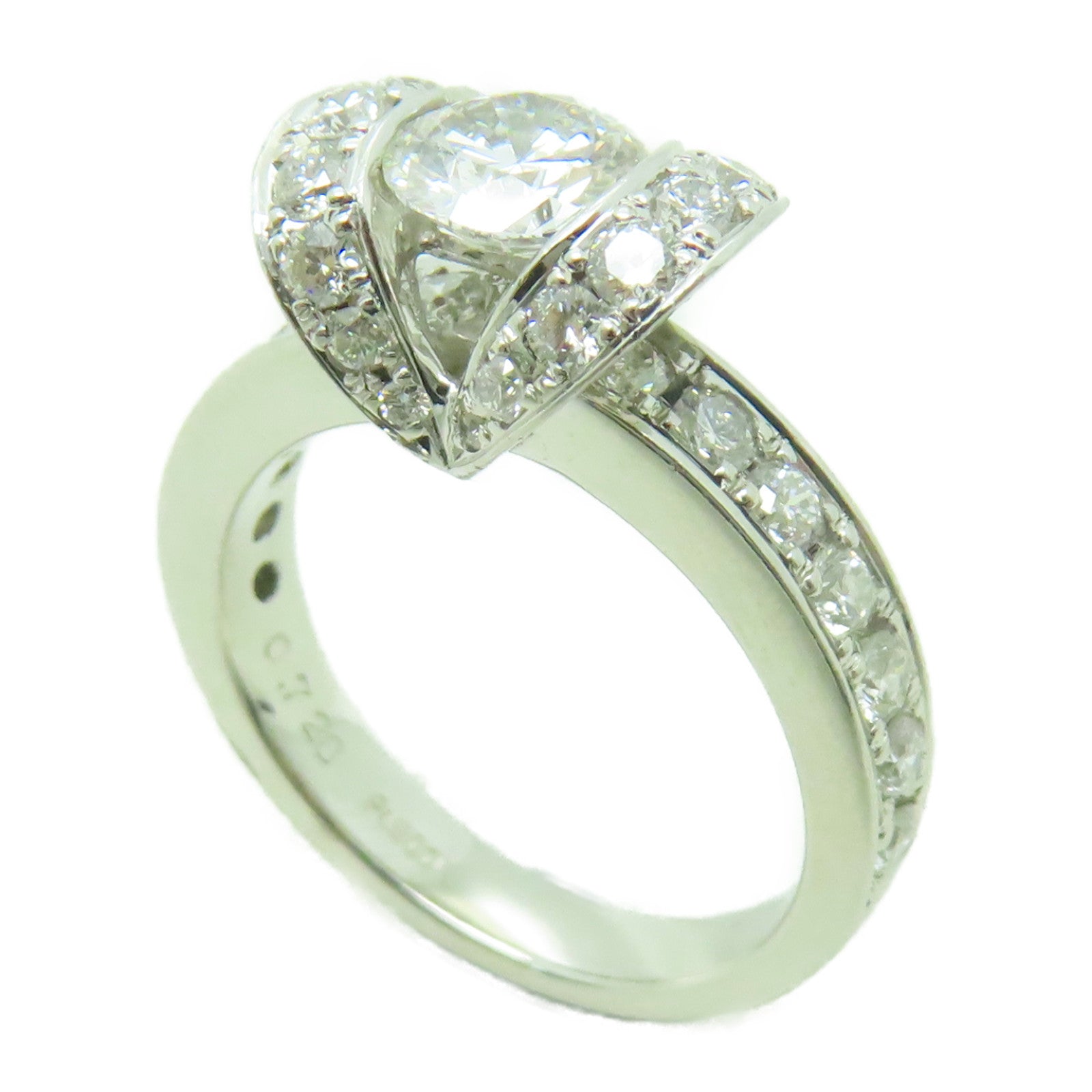 JEWELRY **【激減優惠】PT900鉑金Diamond Ring 1.02ct/0.728ct鑽石戒指US#5.75