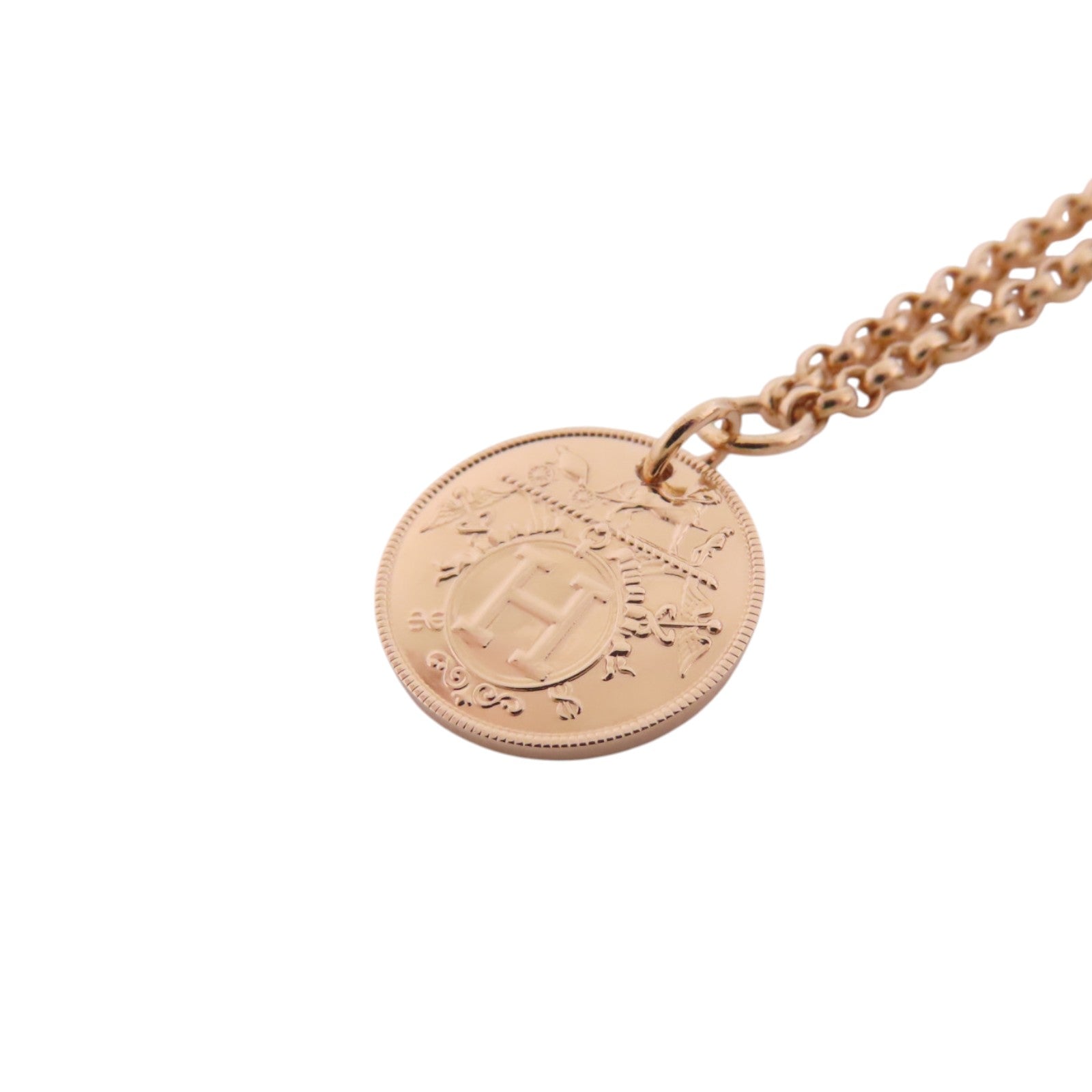 HERMES 18K玫瑰金Ex-Libris Diamond Bracelet金扣鑽石手鏈