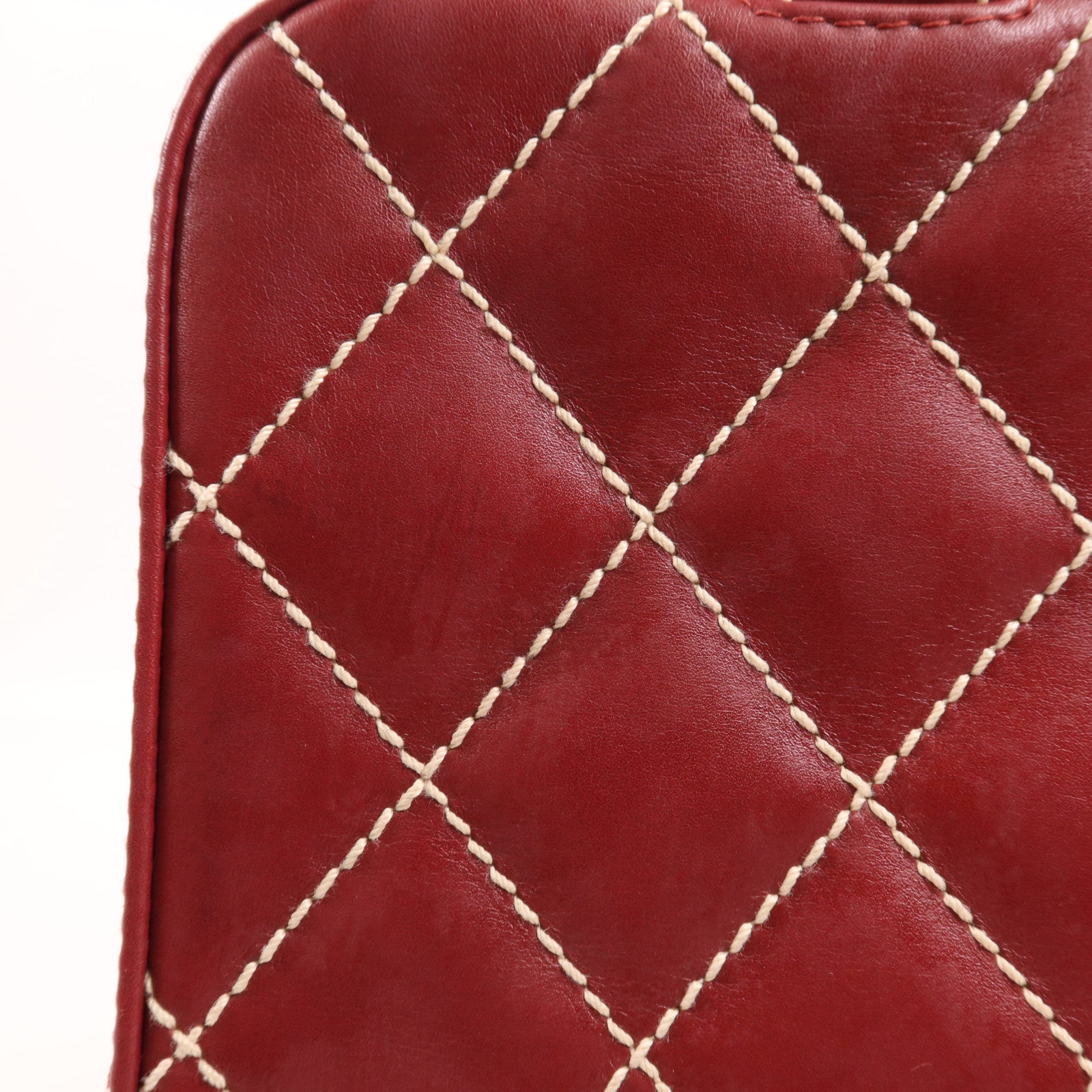 CHANEL 牛皮皮革Handbag金扣手挽袋