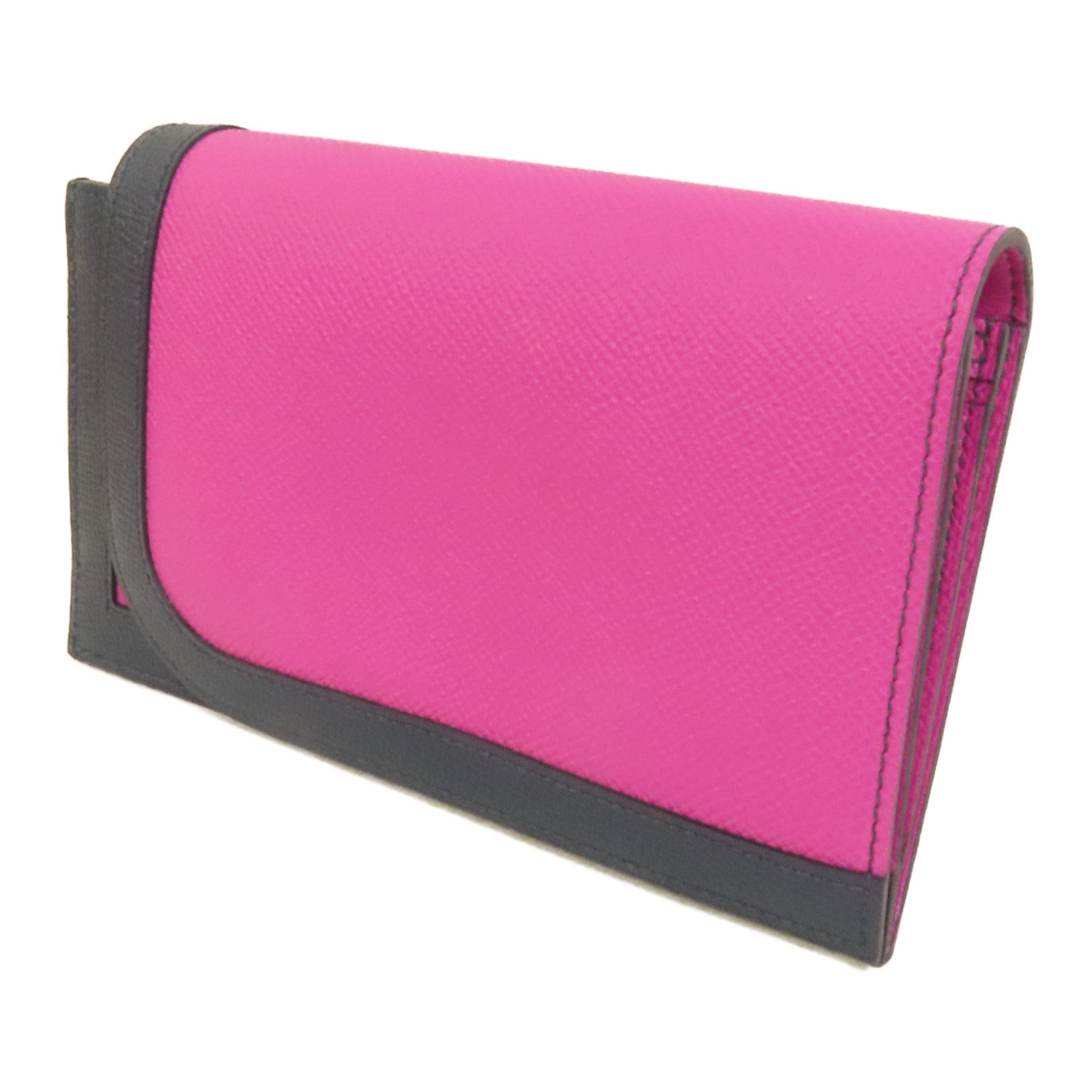 HERMES Epsom皮革Camail Long Wallet銀扣長錢包Magnolia
