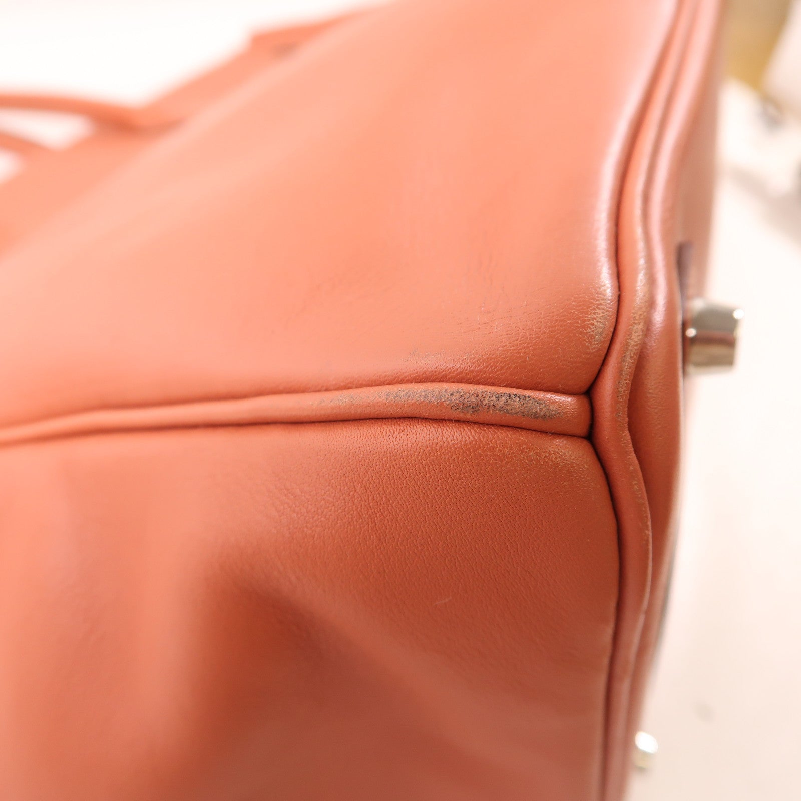HERMES Swift皮革Birkin 35銀扣手挽袋Rose Tea粉紅色