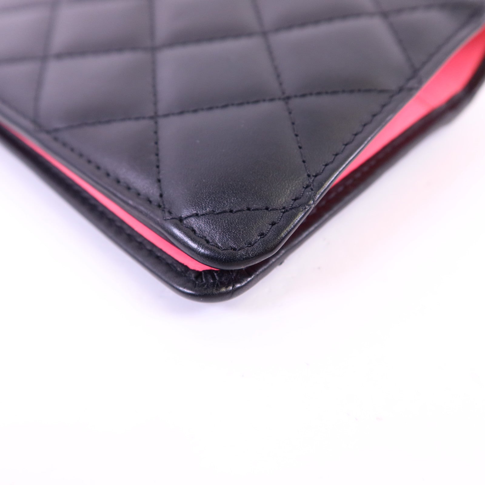 CHANEL 牛皮皮革Cambon Long Wallet銀扣長錢包