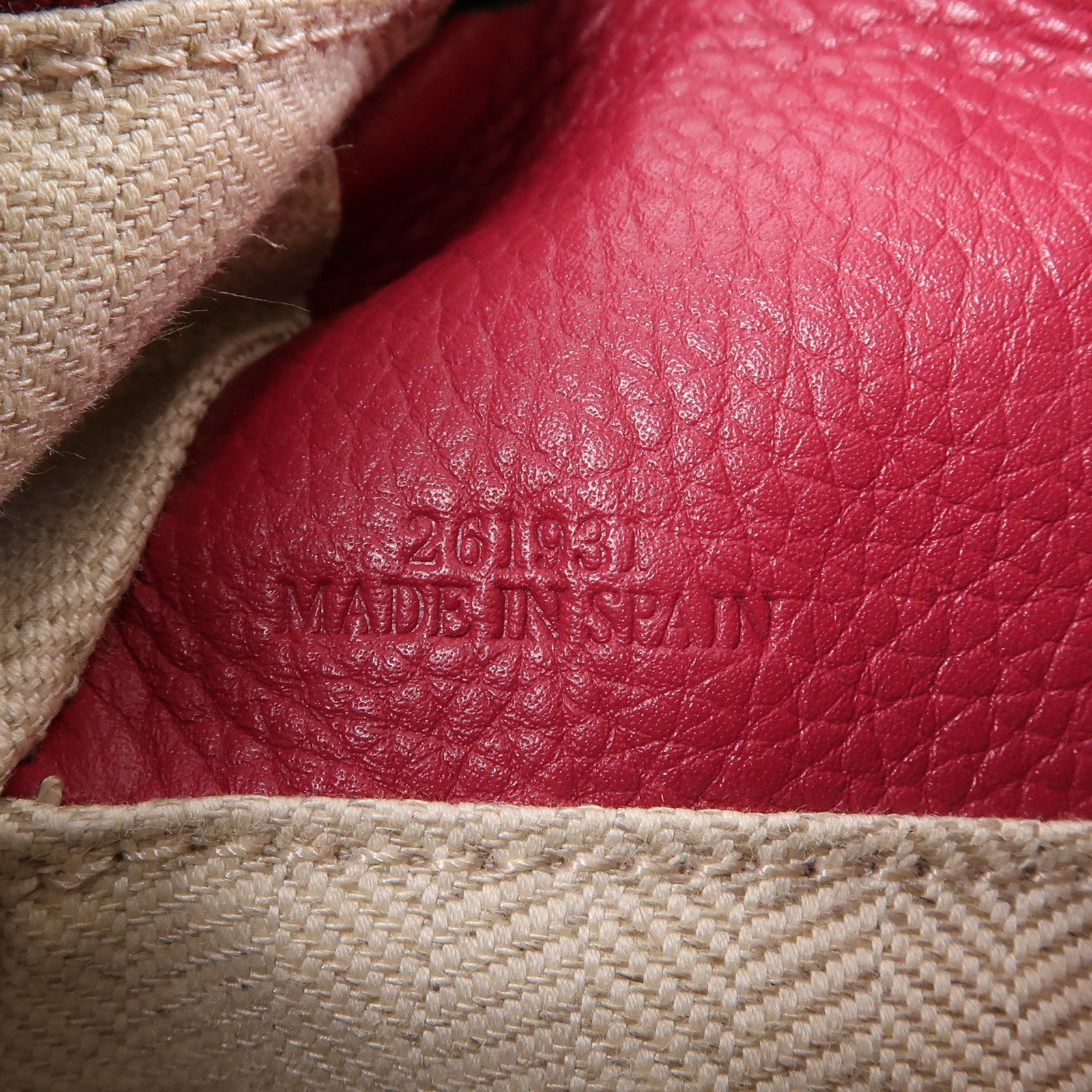 LOEWE 牛皮皮革Puzzle Bag銀扣手挽肩背兩用袋紅色