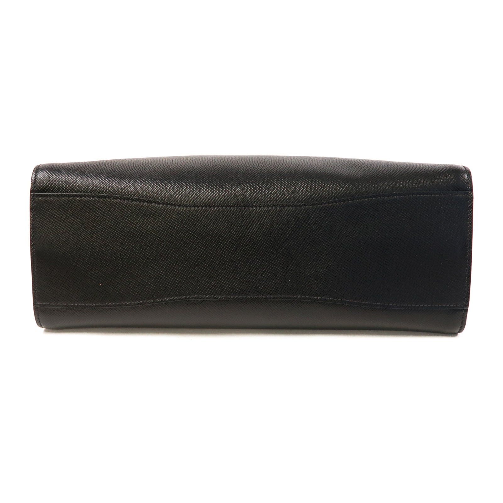 PRADA 牛皮皮革Shoulder Bag金扣手挽肩背兩用袋黑色