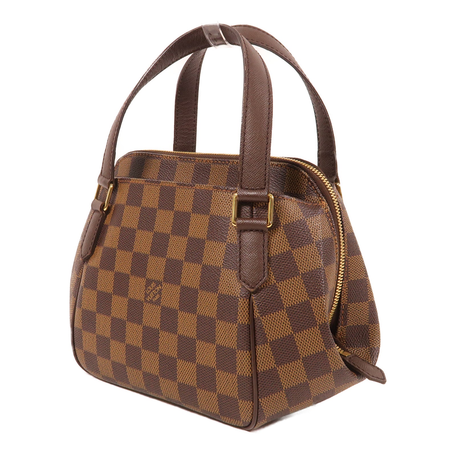 LOUIS VUITTON Damier Ebene Belem PM金扣手挽袋啡色