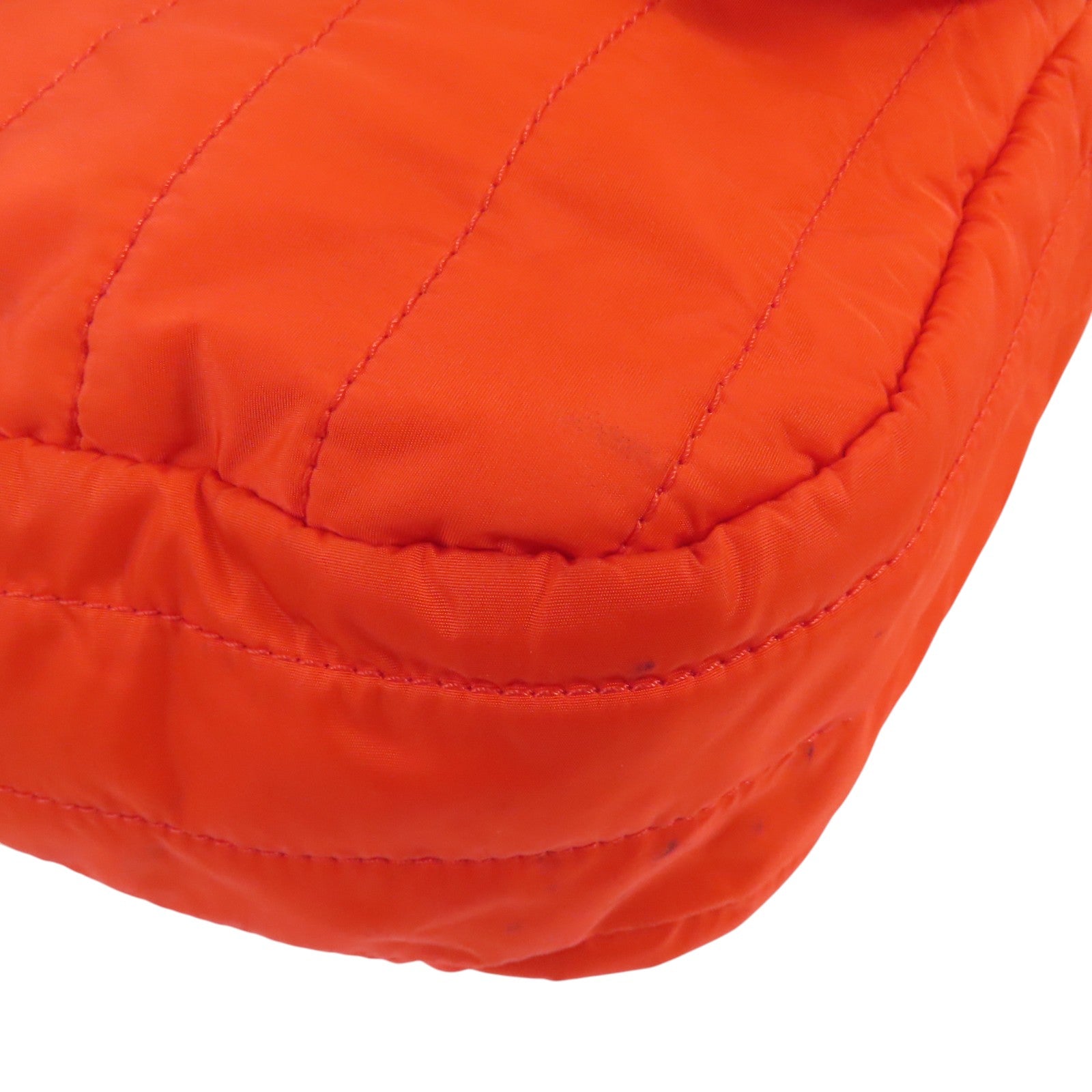 CHANEL 尼龍Chain Shoulder Bag銀扣鏈帶肩背袋