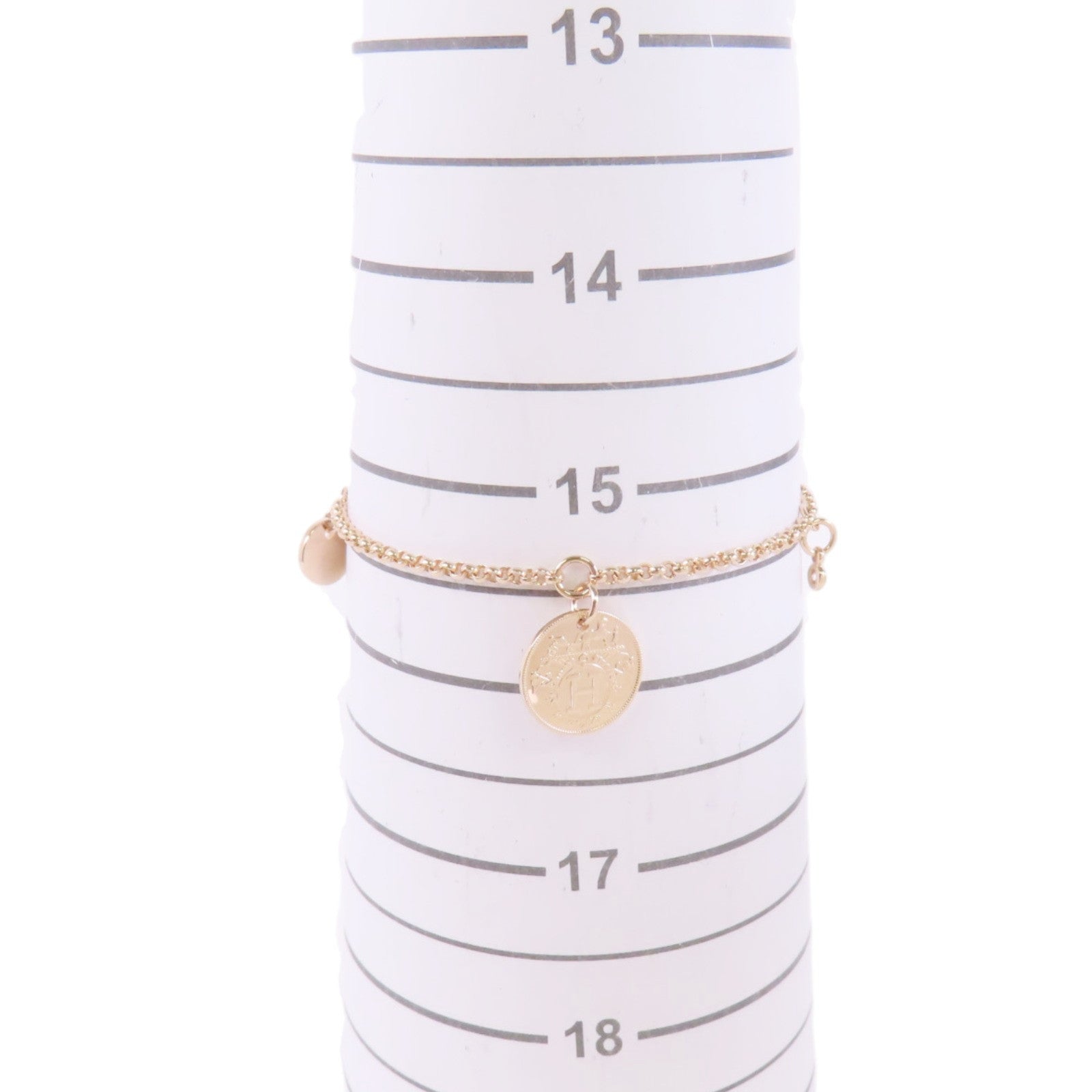 HERMES 18K玫瑰金Ex-Libris Diamond Bracelet金扣鑽石手鏈