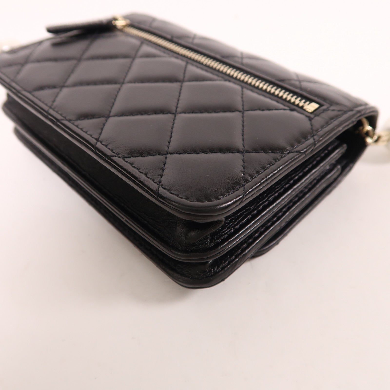 CHANEL 【激減優惠】牛皮皮革Wallet On Chain金扣肩背袋