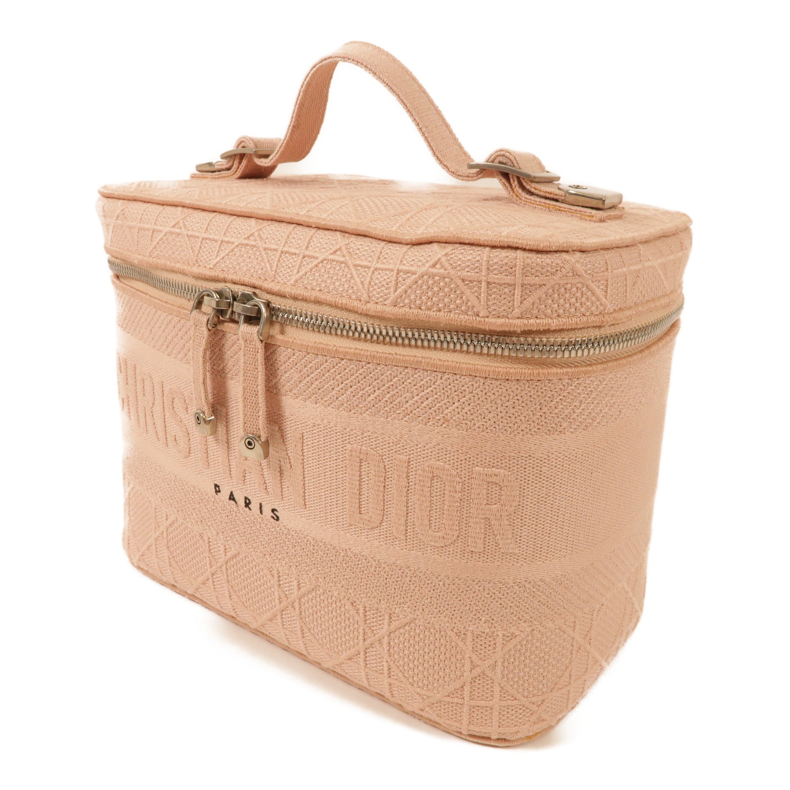Dior SHW Vanity Bag Makeup Bag Cosmetic Bag Canvas Pink