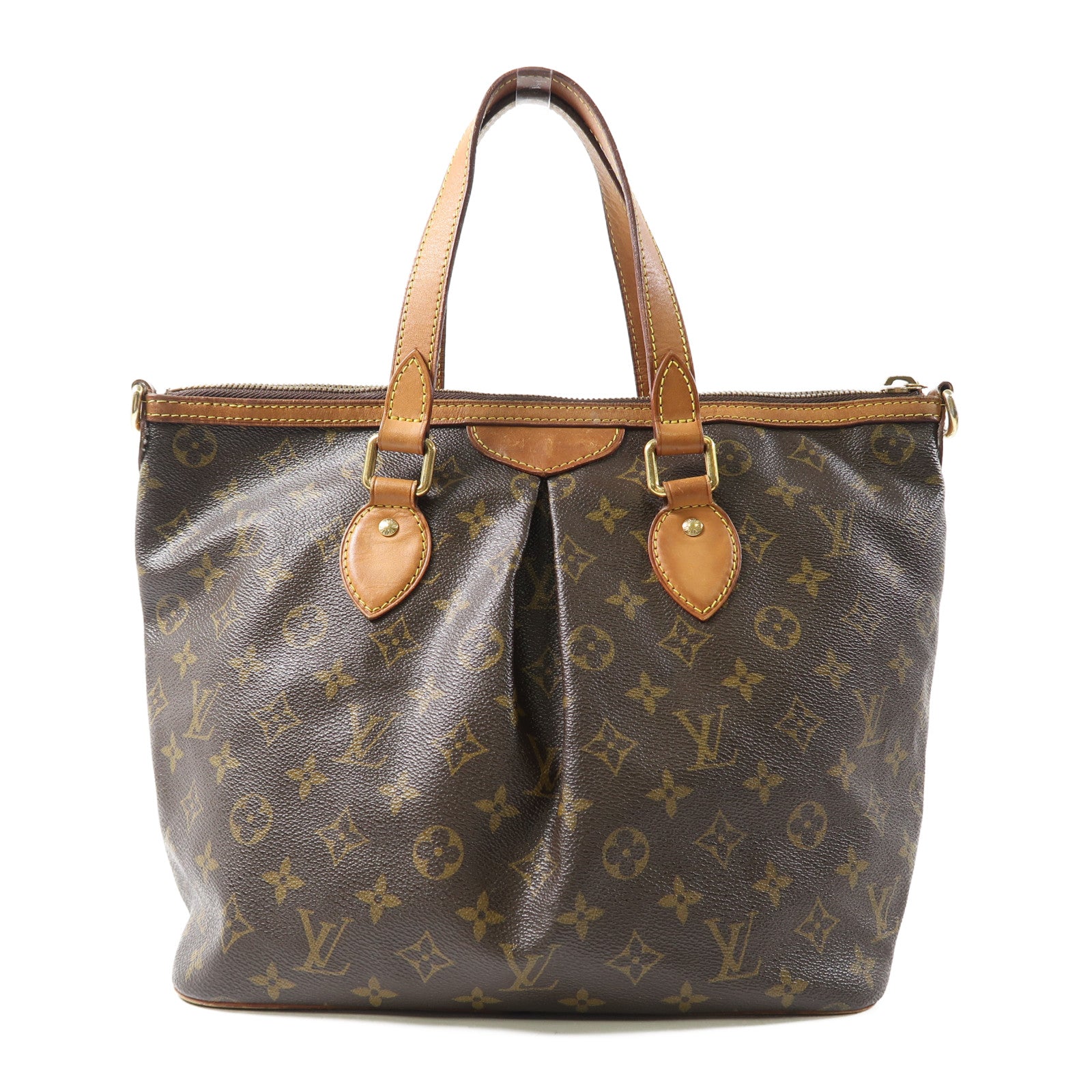 LOUIS VUITTON 【激減優惠】Monogram Palermo金扣手挽肩背兩用袋啡色