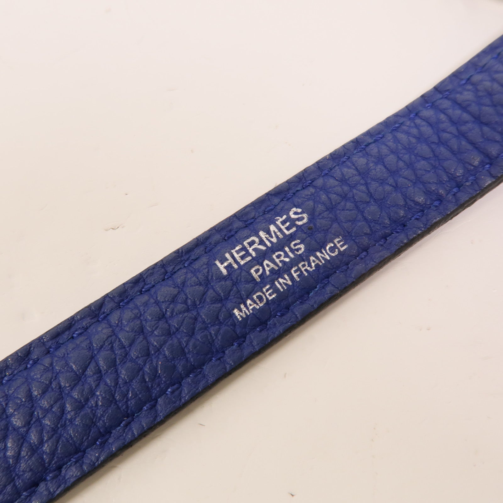 HERMES Togo皮革Kelly 32手挽肩背兩用袋Blue Electrique