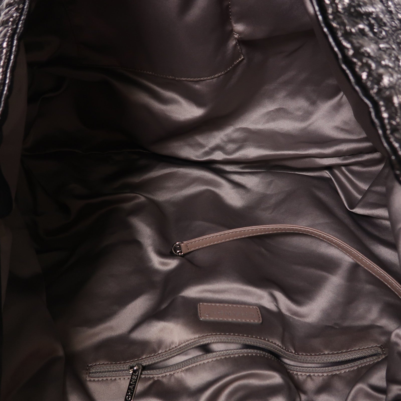 CHANEL PVC Chain Shoulder銀扣鏈帶肩背袋