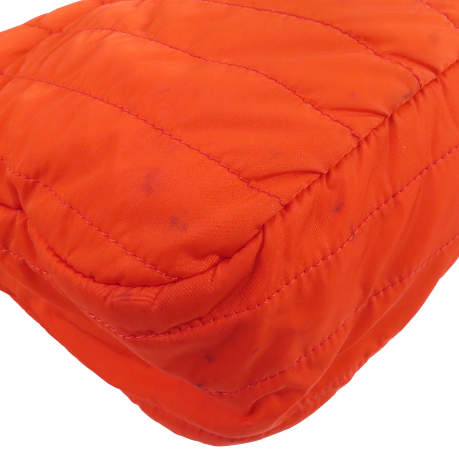 CHANEL 尼龍Chain Shoulder Bag銀扣鏈帶肩背袋