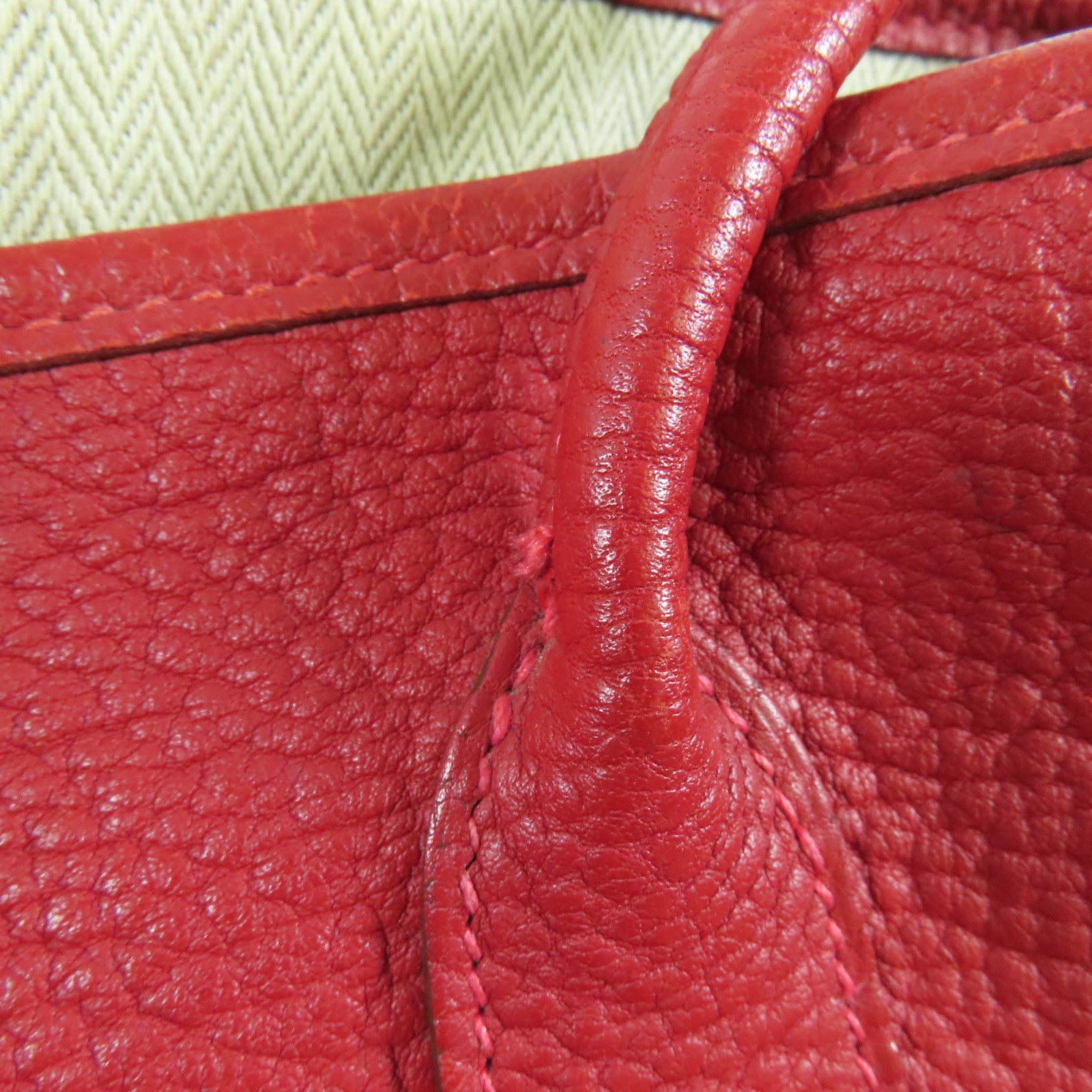 HERMES 【激減優惠】Negonda Garden Party TPM銀扣手挽袋Q5 Rouge Casaque