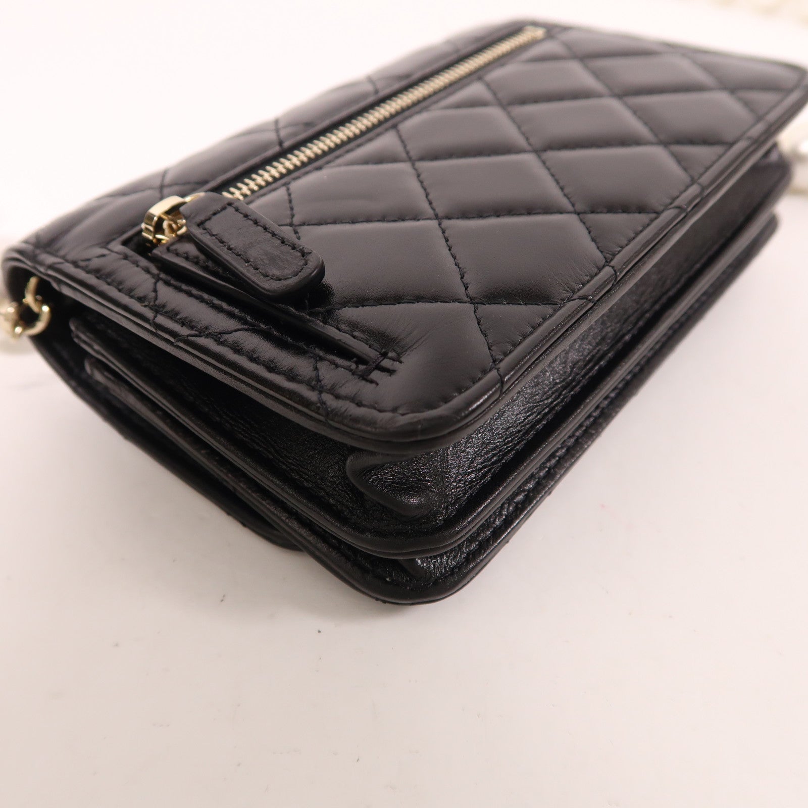 CHANEL 【激減優惠】牛皮皮革Wallet On Chain金扣肩背袋