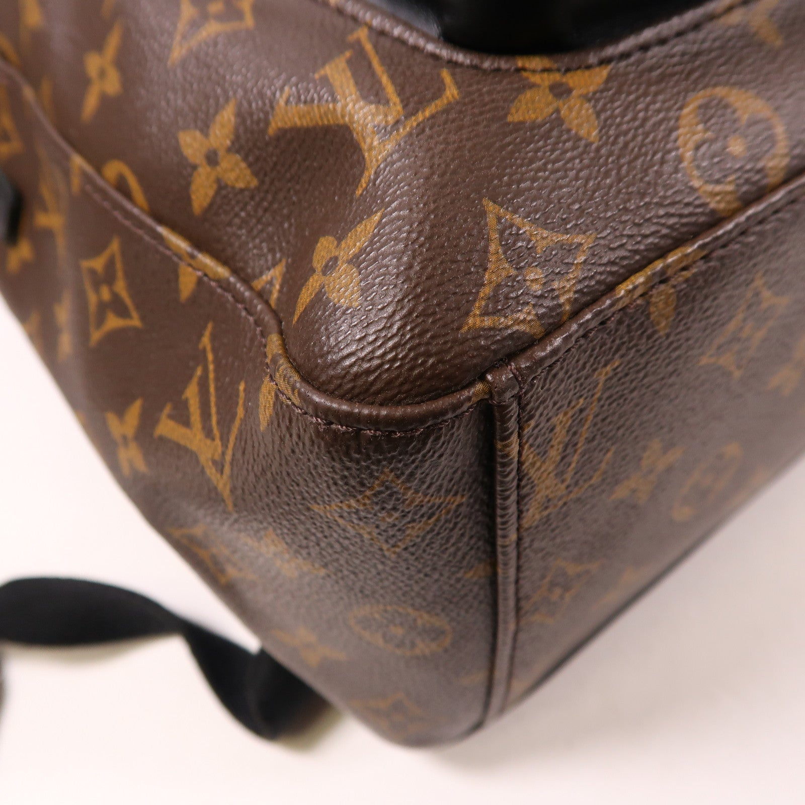 LOUIS VUITTON Monogram Macassar Josh Backpack銀扣背包