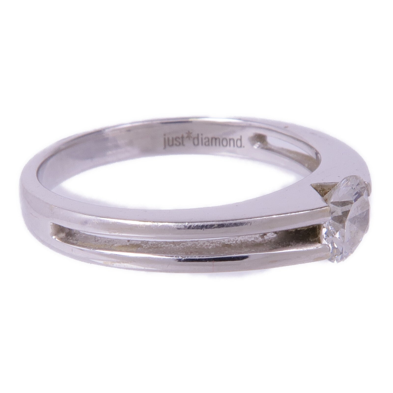 JEWELRY 【激減優惠】18K白金Diamond Ring鑽石戒指US#7.75