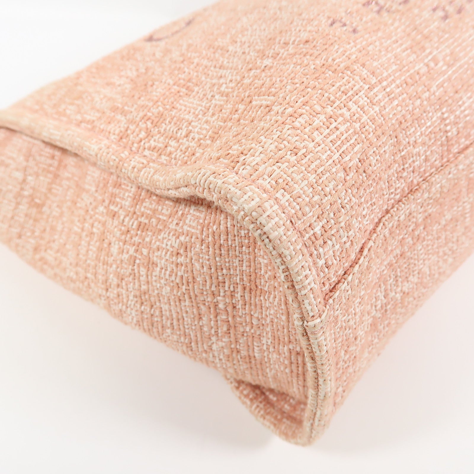 CHANEL Tweed Deauville銀扣鏈帶肩背袋