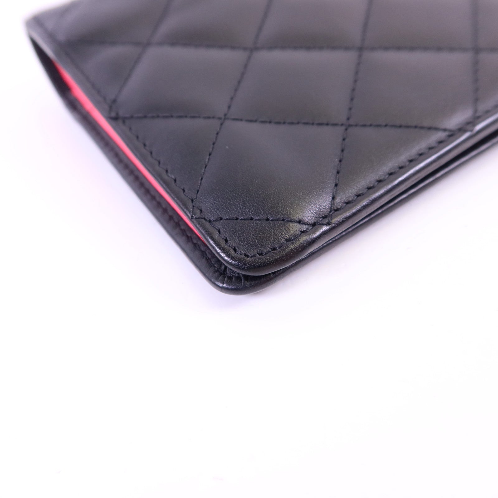 CHANEL 牛皮皮革Cambon Long Wallet銀扣長錢包