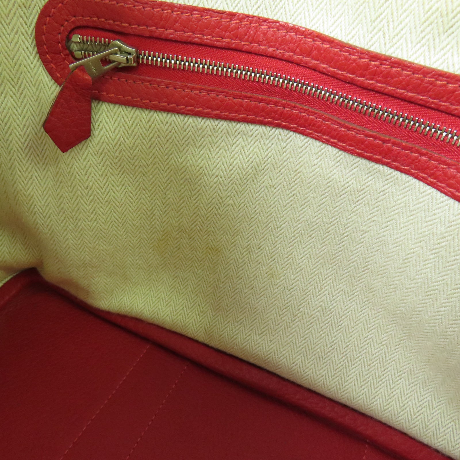 HERMES 【激減優惠】Negonda Garden Party TPM銀扣手挽袋Q5 Rouge Casaque