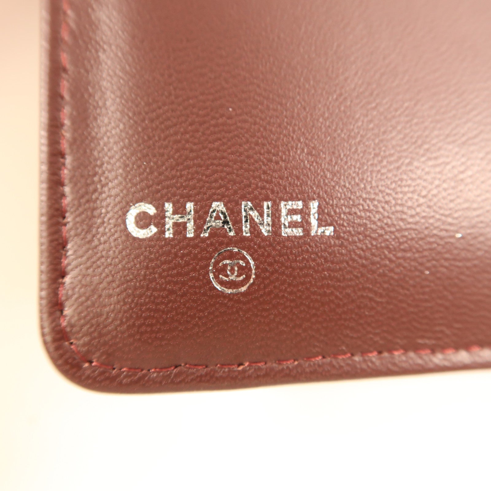 CHANEL 羊皮皮革Wallet銀扣錢包黑色