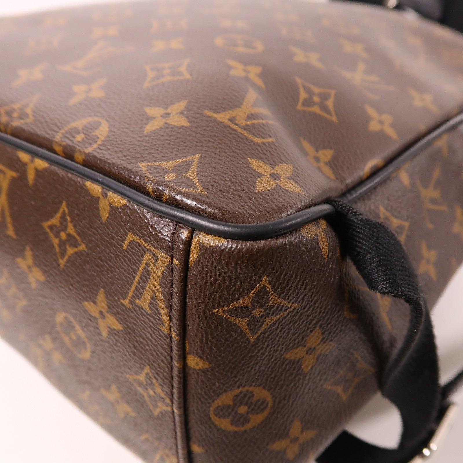 LOUIS VUITTON Monogram Macassar Josh Backpack銀扣背包