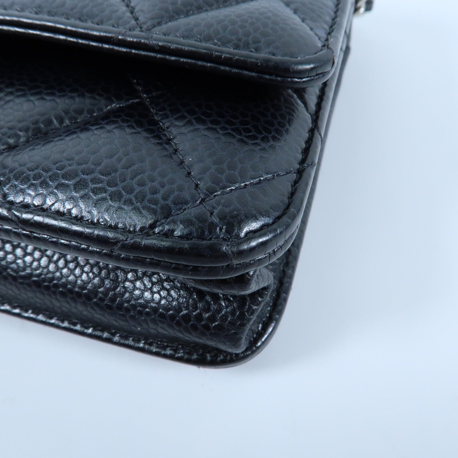 CHANEL 牛皮皮革Wallet On Chain銀扣鏈帶肩背袋