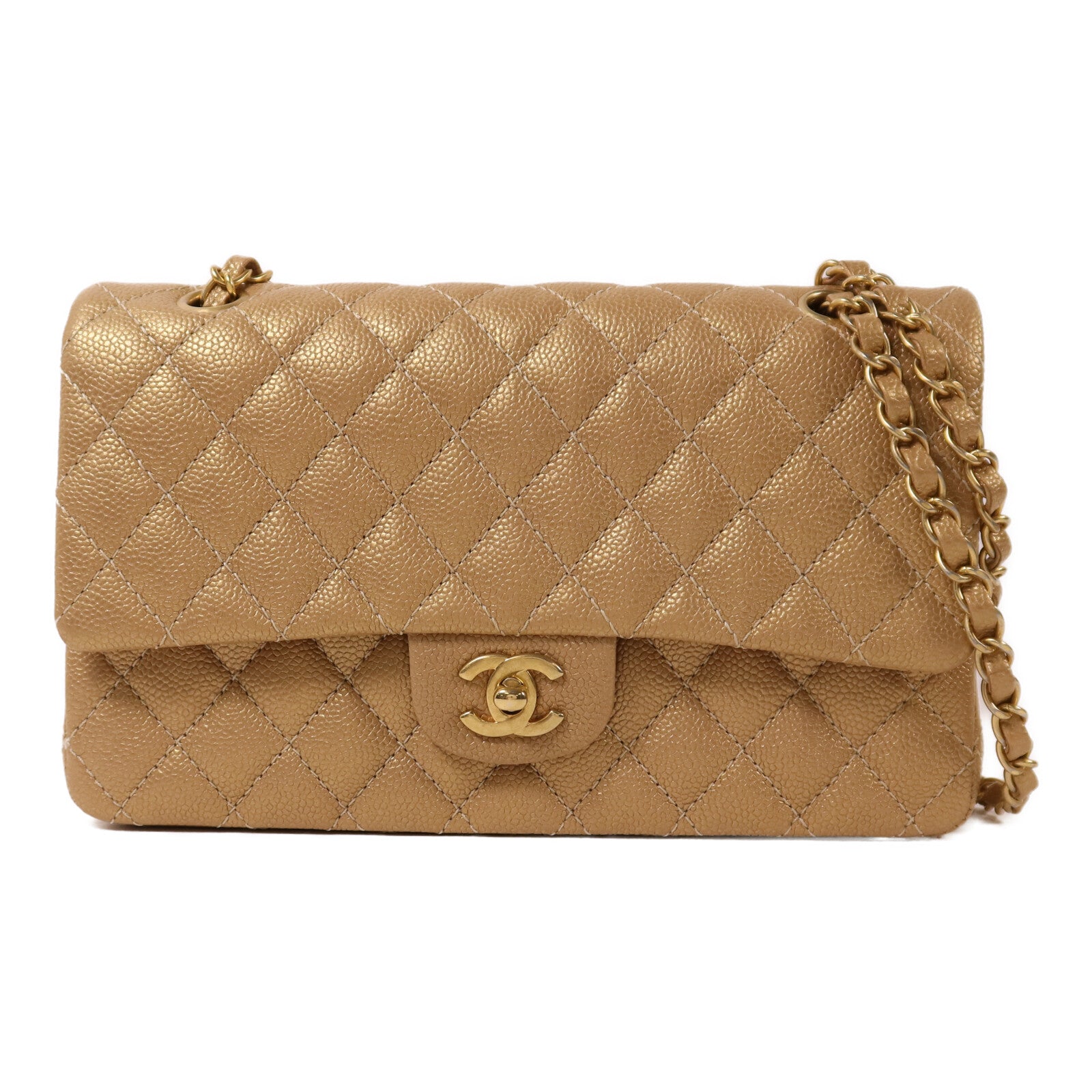 CHANEL 牛皮皮革Classic 25金扣鏈帶肩背袋