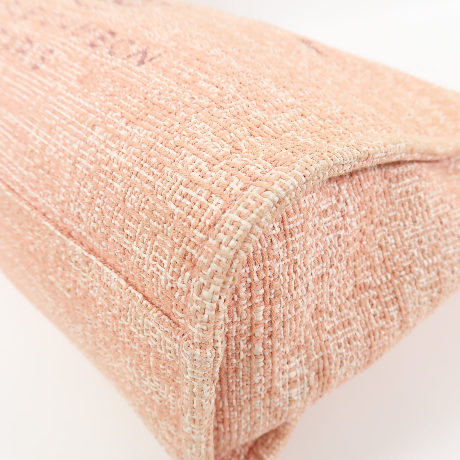 CHANEL Tweed Deauville銀扣鏈帶肩背袋