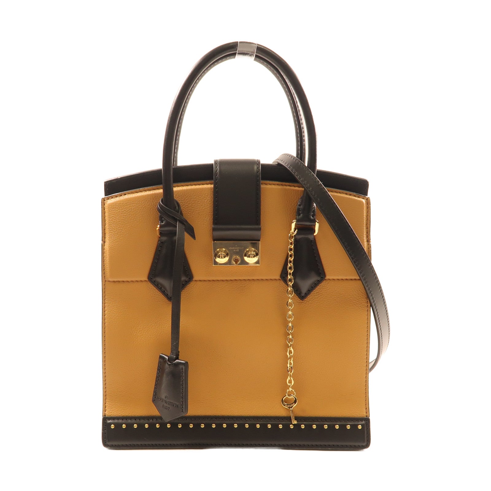 LOUIS VUITTON 【激減優惠】牛皮皮革Studs Bicolor金扣手挽肩背兩用袋